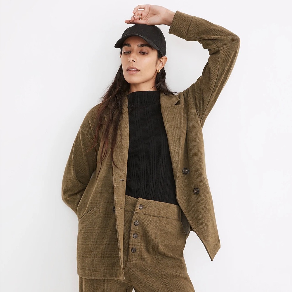 Madewell Brushed Redford Blazer in Plaid Size:S